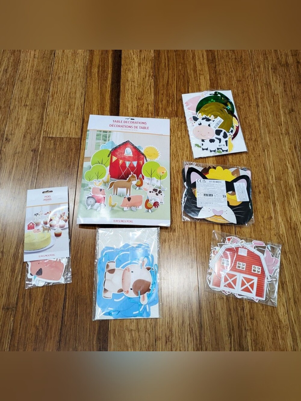 Farm Animal 2nd Birthday Party Decorations Bundle Oink Baa Moo I'm Two Banner Ma